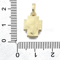Pendentifs croix en laiton micro pavé de zircone cubique transparente&nbsp;X-KK-V010-31G