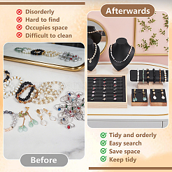 6 présentoir à bijoux en cuir PU&nbsp;NDIS-DR0001-02