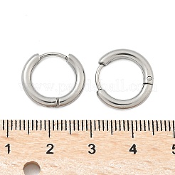Серьги-кольца Huggie Hoop из нержавеющей стали 304&nbsp;LS-EJEW-F111B-16mm-P