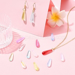 100 шт. стеклянные подвески-капли&nbsp;GLAA-CJ0002-79