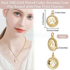 10шт латунные подвески с микропаве и кубическим цирконием&nbsp;KK-BBC0010-78