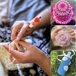 4 pieza de ganchos de crochet de aleación para manualidades&nbsp;AJEW-TA0003-50A