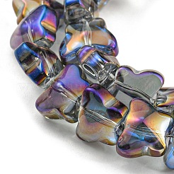 Fili di perle di vetro trasparente placcato mezzo arcobaleno placcato arcobaleno&nbsp;EGLA-G037-11A-HR01