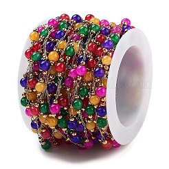 Chaînes de perles en jade naturel de Malaisie&nbsp;CHS-P019-08G-A