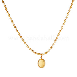 Овальные подвески из полированной нержавеющей стали 304 для женщин.&nbsp;WGCA7B3-01