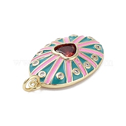 Покрытие стойки латунь микропаве прозрачные подвески из кубического циркония&nbsp;KK-H474-23G