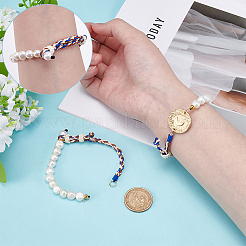 2 шт. натуральный барочный жемчуг Кеши и плетеный полиэстеровый шнур для изготовления браслета&nbsp;BJEW-UN00023