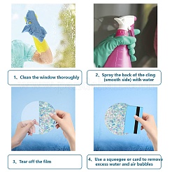 Водостойкая ПВХ цветная лазерная витражная оконная пленка статические наклейки&nbsp;DIY-WH0314-132