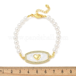 Браслеты из латуни с микропаве из прозрачных кубических цирконий&nbsp;BJEW-S158-04G