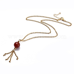Collane con ciondolo in acciaio inossidabile 304&nbsp;NJEW-H210-D-G