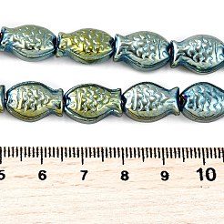 Стеклянные бусины с гальваническим покрытием &nbsp;EGLA-V001-01I