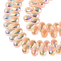 Chapelets de perles en verre transparent électrolytique&nbsp;EGLA-N057-01A-05