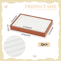 Plateau de présentation de bagues en bois&nbsp;RDIS-WH0009-027