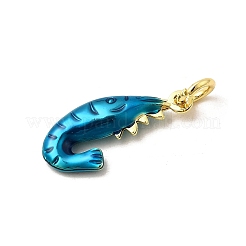 Латунные эмалевые подвески с морскими животными&nbsp;KK-I378-14G-A