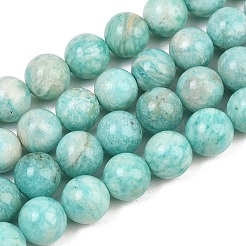 Fili di perline amazonite naturale&nbsp;G-F461-12-10mm-01
