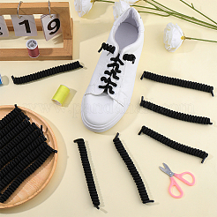 8 пара полиэстеровых шнурков с завитками и пружинами без завязок&nbsp;AJEW-CP0010-32B