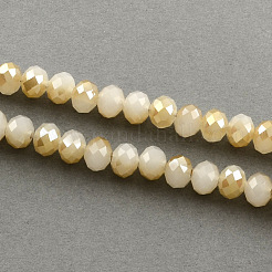 Полужесткая имитация нефрита ограненная стеклянная бусина EGLA-S092-6mm-M