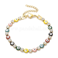 Bracciali a catena con strass in acciaio inossidabile 304 per donna&nbsp;BJEW-F488-24G
