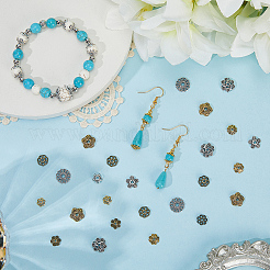 360шт 12 стиля колпачки из сплава в тибетском стиле&nbsp;TIBE-SC0002-30