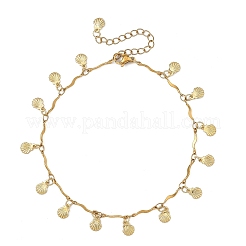 Fußkettchen mit muschelförmigem Anhänger aus Edelstahl 304 für Damen&nbsp;AJEW-AN00809