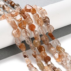 Нити бусин из натурального рутилированного кварца G-P497-01C-20