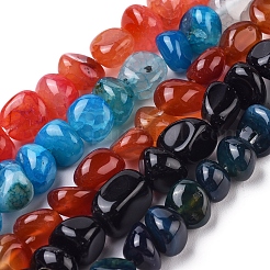 Chapelets de perles d'agate naturelle&nbsp;G-L560-L