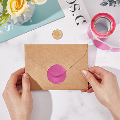 Бумажные самоклеящиеся пустые наклейки с зубчатыми краями&nbsp;DIY-WH0504-151F