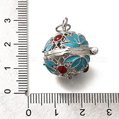 Подвески из латуни с эмалированными бусинами&nbsp;KK-M313-42P-01