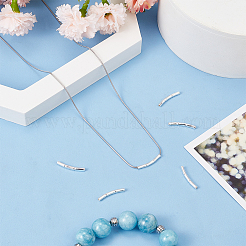 6 шт. бусины-трубочки из стерлингового серебра&nbsp;STER-BBC0007-47A