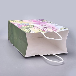 Sacchetti regalo in carta fantasia farfalla con manici&nbsp;DIY-I030-03A-02