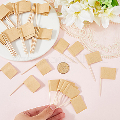 100 stuzzicadenti da cocktail con bandierina di carta&nbsp;DIY-CN0003-57A