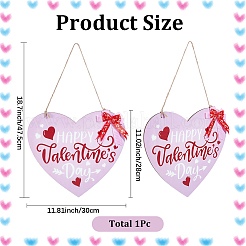 Holzschild zum Thema Valentinstag&nbsp;AJEW-GF0013-09