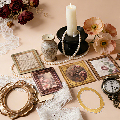 6 lot de 6 styles d'autocollants pour cadres photo en papier&nbsp;DIY-WR0005-69