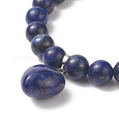 Braccialetti di perline di lapislazzuli naturali (tinti).&nbsp;BJEW-JB09039-01