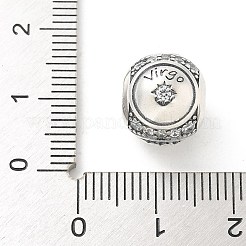 Perles européennes en zircone cubique transparente en laiton&nbsp;LS-FIND-M049-01AS-11