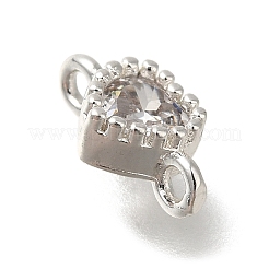 Стойка покрытие латунь кубический цирконий сердце звенья соединительные подвески&nbsp;KK-M014-01G-P