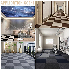 12 шт. квадратная самоклеящаяся полиэфирная ковровая лента&nbsp;DIY-CN0003-45D