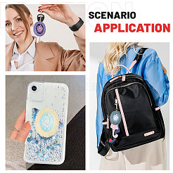 18 шт. оправы для кабошонов из двухцветной смолы&nbsp;CRES-CA0001-29