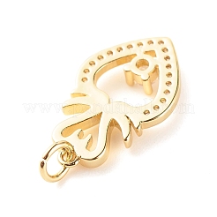 Латунные микропаве прозрачные подвески с фианитом&nbsp;X-ZIRC-P094-07G-RS