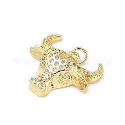 Латунные микропаве прозрачные подвески с фианитом&nbsp;KK-P350-01G