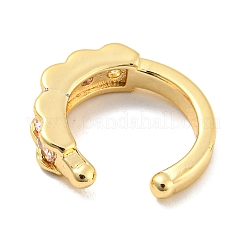 Orecchini in vero ottone placcato oro 14k con zirconi cubici&nbsp;EJEW-M232-01F-G