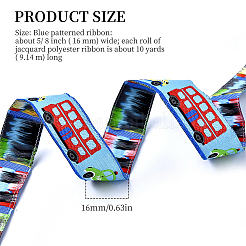 Вышитая жаккардовая лента из полиэстера&nbsp;SRIB-K008-B03