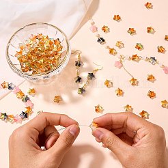 100 perles de verre artisanales de couleur dégradée&nbsp;DIY-SZ0010-51B
