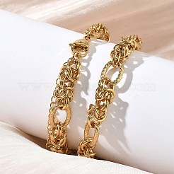 Collane con catena bizantina in acciaio inossidabile 304 da 9.5 mm per donne e uomini&nbsp;NJEW-Z115-04G