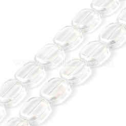 Brins de perles de verre de galvanoplastie transparentes&nbsp;EGLA-P049-02A-AB02