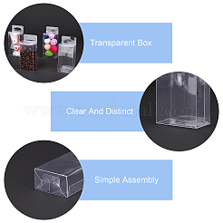 Coffrets cadeaux pliables en plastique pvc transparent&nbsp;CON-WH0076-15C