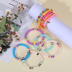 Комплекты эластичных браслетов с подвесками&nbsp;BJEW-SZ0001-001