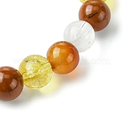 Synthetischer Citrin & natürlicher Karneol & roter Jaspis & natürlicher Quarzkristall&nbsp;BJEW-JB10910-01