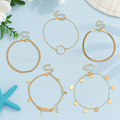 2 упаковка 10 шт. браслеты из железа и сплава&nbsp;BJEW-HY0002-65