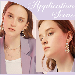 5 пара сережек-гвоздиков в форме звезды из латуни с микропаве из прозрачного кубического циркония&nbsp;ZIRC-BBC0002-55